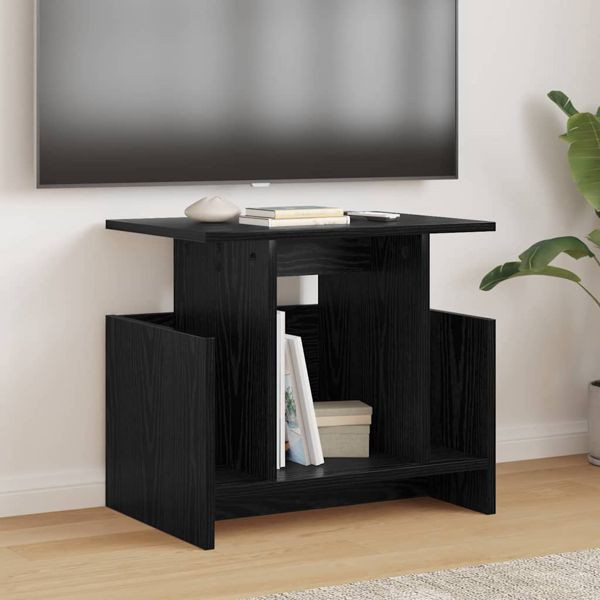 vidaXL TV-Ständer 2 pcs Schwarz Eichen-Optik 50 x 35 x 45 cm, 891003