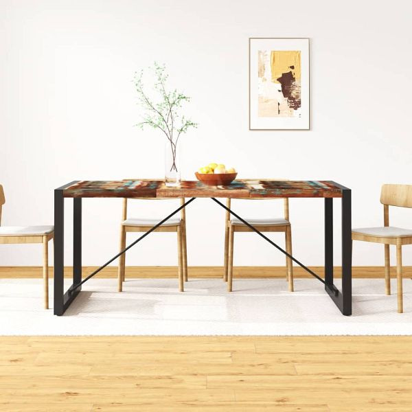vidaXL Esstisch Altholz Massiv 180 cm, mehrfarbig, 243999