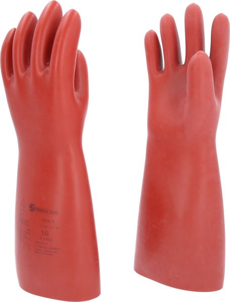 KS Tools Elektriker-Schutzhandschuh mit mechanischen und thermischen Schutz, Größe 10, Klasse 2, rot, Länge: 410 mm, 117.0010