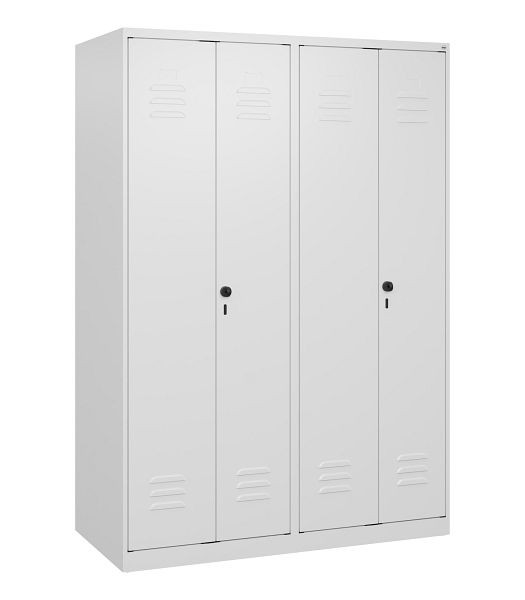 C+P Umkleidespind Classic PLUS SW, 4 Abteile, 1700x1200x500mm, 9016/9016, Drehriegel, 0800027-40 S10012