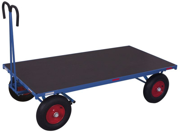 VARIOfit Handpritschenwagen ohne Bordwand, Außenmaß: 1.665 x 800 x 1.340 mm, RAL 5010 enzianblau, Radsatz: Luftbereifung, zu-05162