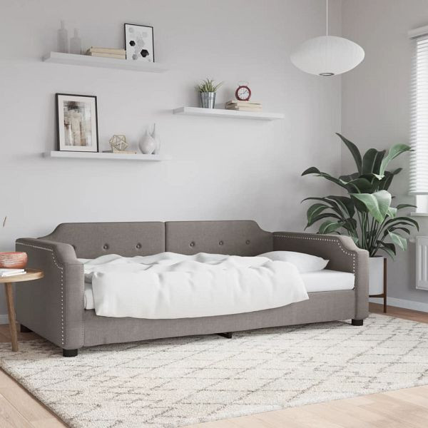 vidaXL Tagesbett Taupe 80x200 cm Stoff, Füllung: Schaumstoff, 354203