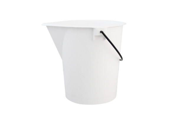Schneider Eimer 15 Liter, mit Ausguss, Literskala, Kunststoff LDPE weiß, 200840