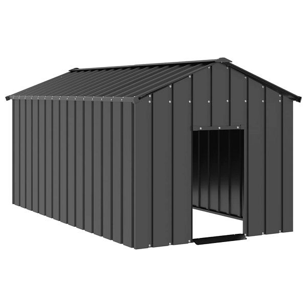 vidaXL Hundehütte mit Dach 114x202x101 cm Verzinkter Stahl, 4100921