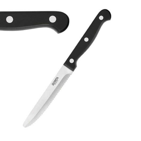 Olympia gerundete Steakmesser schwarz, VE: 12 Stück, CS716