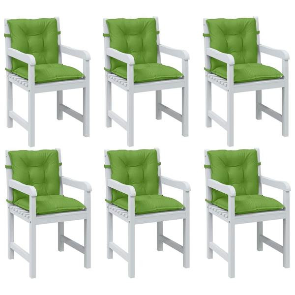 vidaXL Niedriglehner-Auflagen 6 Stück Melange Grün 100x50x7 cm Stoff, 4002396