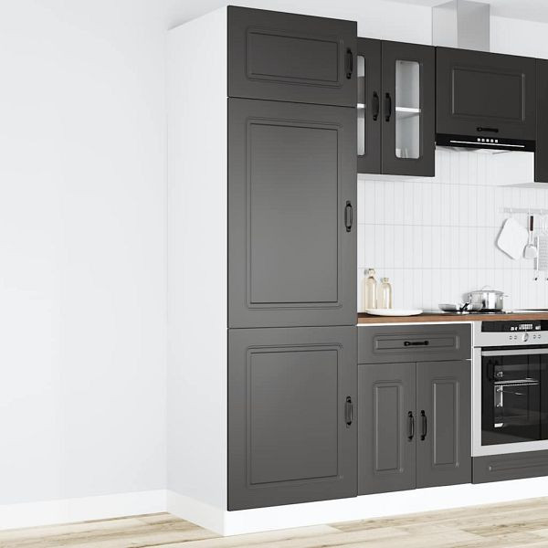 vidaXL Küchenschrank Kalmar Schwarz Holzwerkstoff, 853628