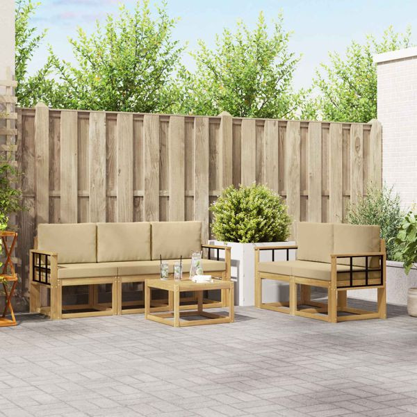 vidaXL Outdoor-Sofagarnitur 6-teilig, 3387257, 8721288777652