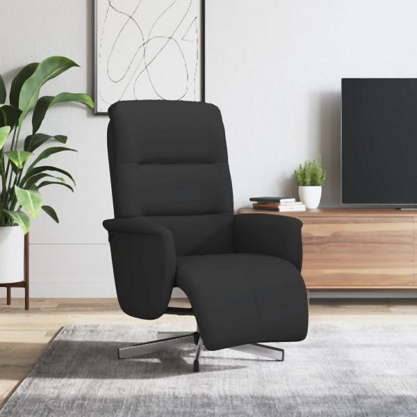 vidaXL Relaxsessel mit Fußteil Schwarz Stoff, 356563, 8721012043459