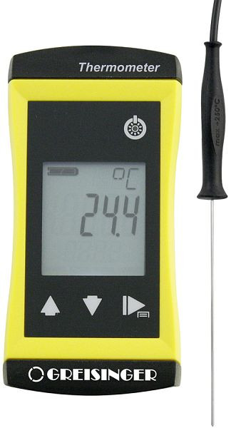 Greisinger G 1730 Präzises Universalthermometer mit fest verbundenem Einstechfühler, Durchmesser 1,5 mm, 609832