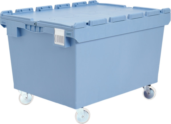 BITO Mehrwegbehälter MB Deckel/Bügel/Kufe /MBD86321DRK 800x600x323 taubenblau, Deckel Doppelboden RK, C0402-0092