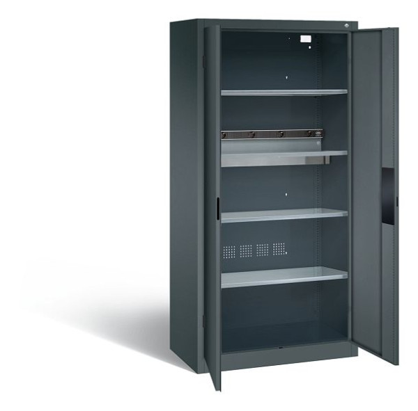 C+P Akkuladeschrank Serie 89, H1950xB930xT500mm, Farbe: Anthrazitgrau, Muldengriff, 8921-05E1 S10001